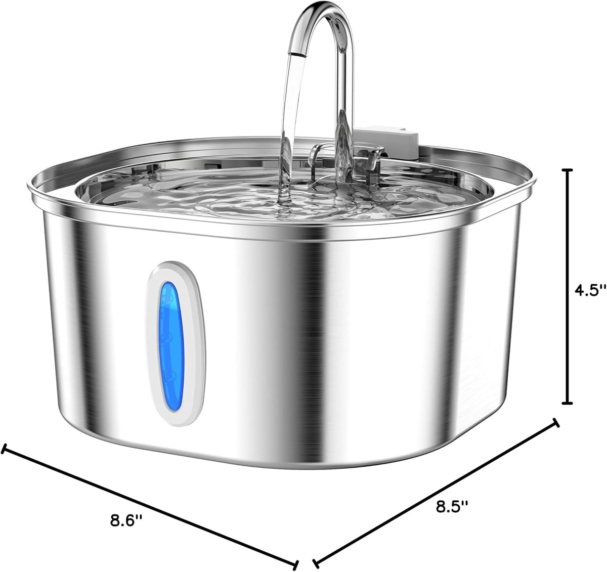 ‎Stainless Steel Pet Water Fountain – Automatic Cat & Dog Dispenser